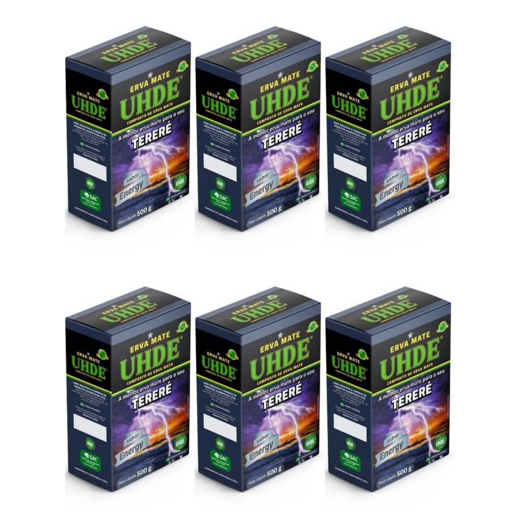 Erva Mate Tereré Energy UHDE 500g - 6 Unidades