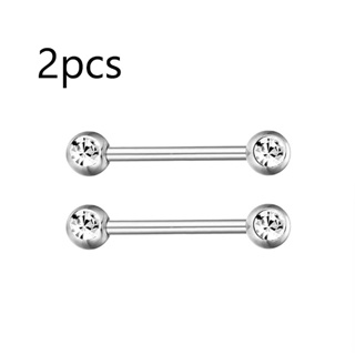 Kit 2 Ate 12 Piercing Mamilo de Aço inoxidável com 2 pedra em Oferta na Shopee