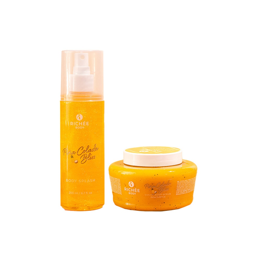 Kit Esfoliante e Body Splash Piña Colada - Richée Body em Oferta na Shopee
