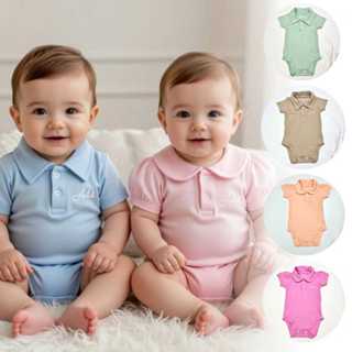 Body Polo Bebê Menino e Menina Manga Curta Malha 100% algodão em Oferta na Shopee