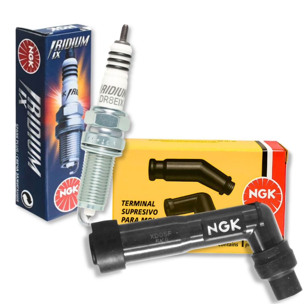 Vela Iridium e Cachimbo P/ Xt 600 E  / Intruder 1400 Ngk em Oferta na Shopee