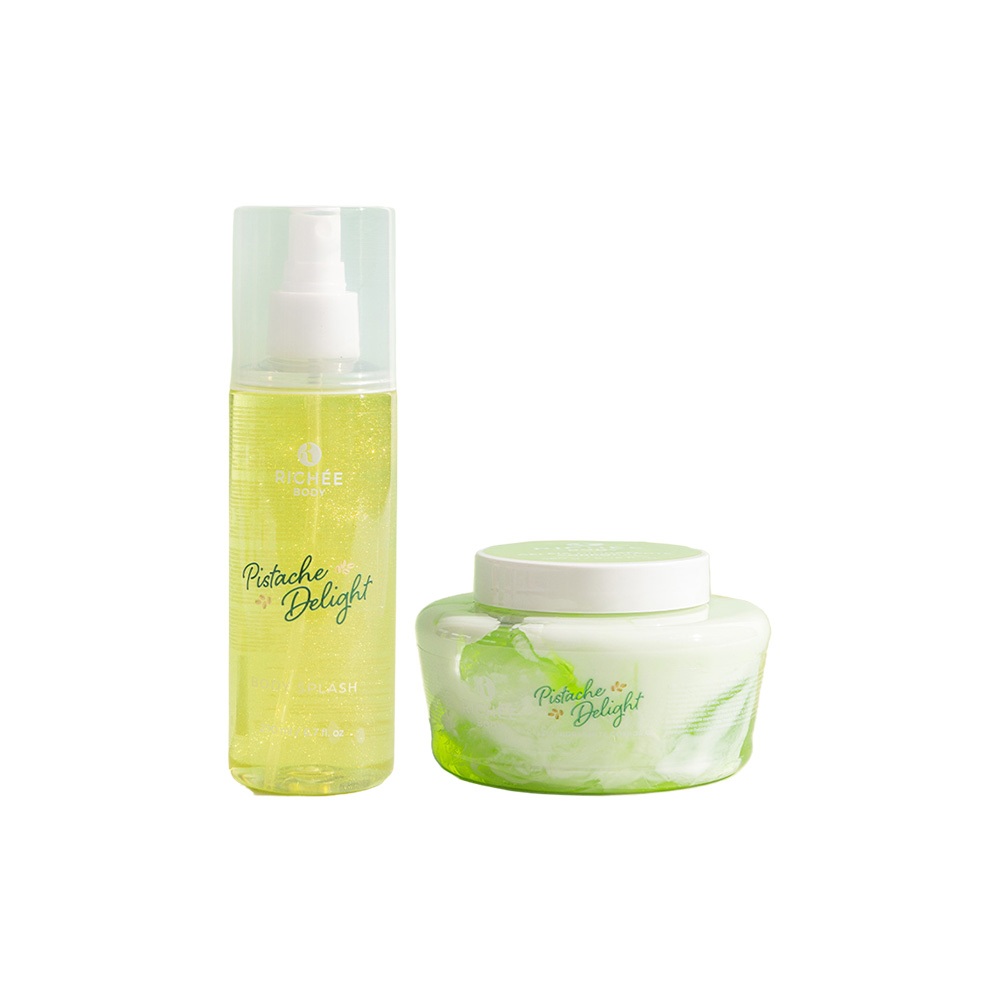 Kit Geleia Hidratante e Body Splash Pistache - Richée Body em Oferta na Shopee