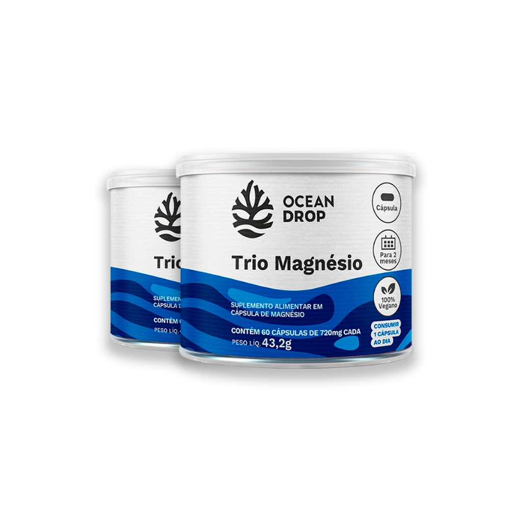 Kit 2 Trio Magnésio 60 Cápsulas Ocean Drop