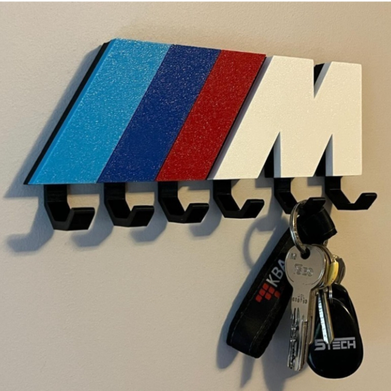Porta Chaves BMW MPower Amantes De Carro Decoração Sofisticada 3D