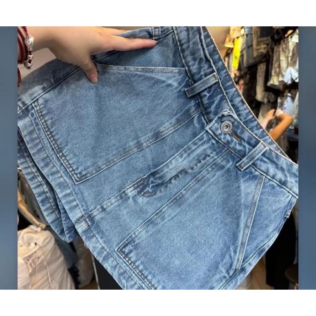 Short saia jeans