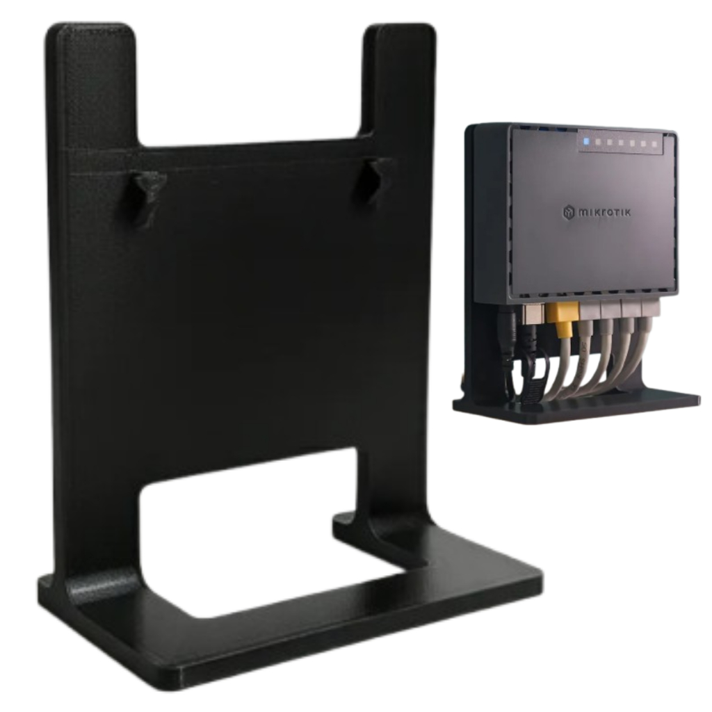 Suporte Vertical MikroTik hEX S / hEX (RB750Gr3) | Organizador de Mesa