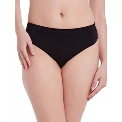Calcinha Alta Cavada Lisa Em Poliamida Com Forro Algodão Luxo Plie Não Marca Sob a Roupa Confortável