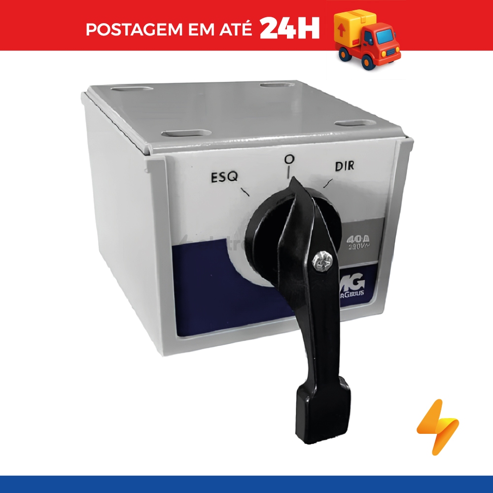 Chave De Partida Reversora Margirius Cr-840 40A Trifásica 380V Para Motor Elétrico Original
