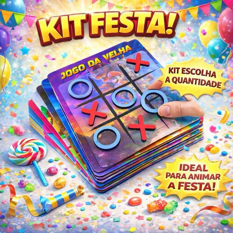 Kit Jogos da Velha em MDF