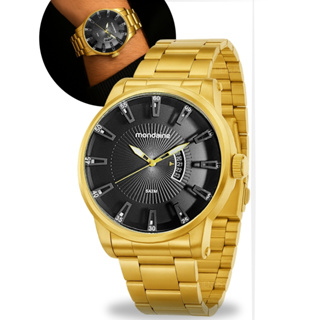 Relógio Mondaine Masculino Analógico Moderno Dourado Preto Quartz Pulseira Em Aço Inox Prova D'água 50 Metros Original em Oferta na Shopee