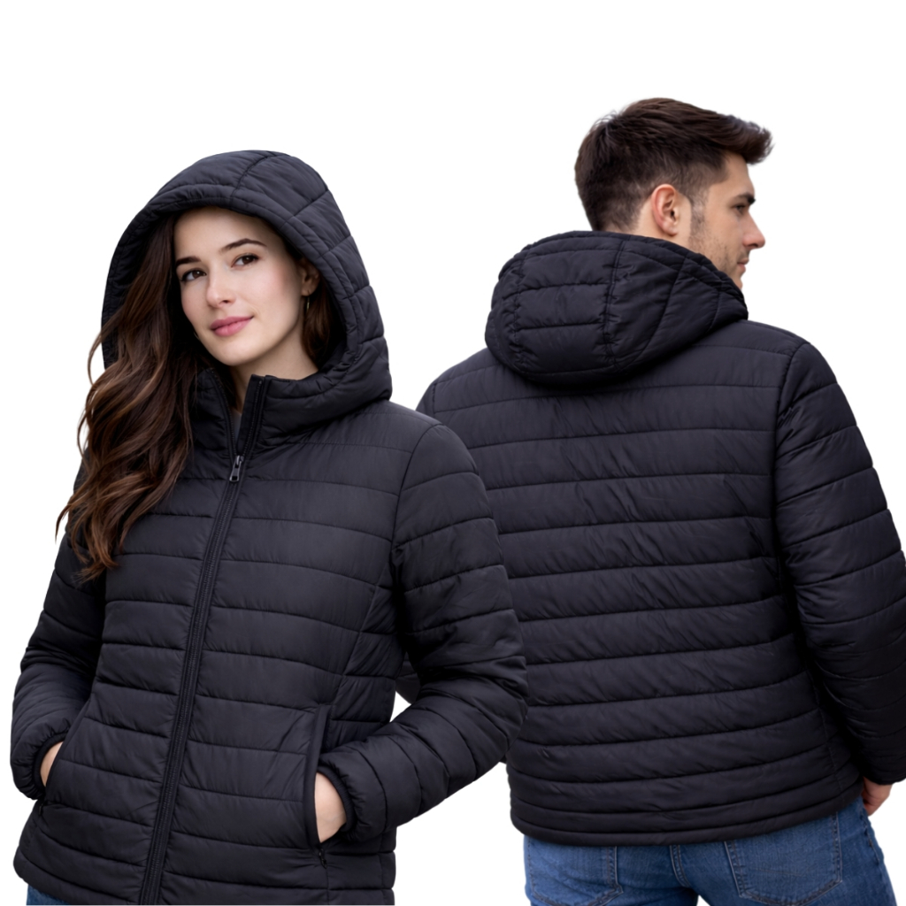 Jaqueta Puffer Bobojaco Corta Vento Nylon Inverno Frio Reforçada Unissex
