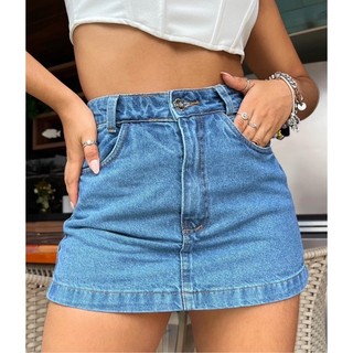 Short saia jeans