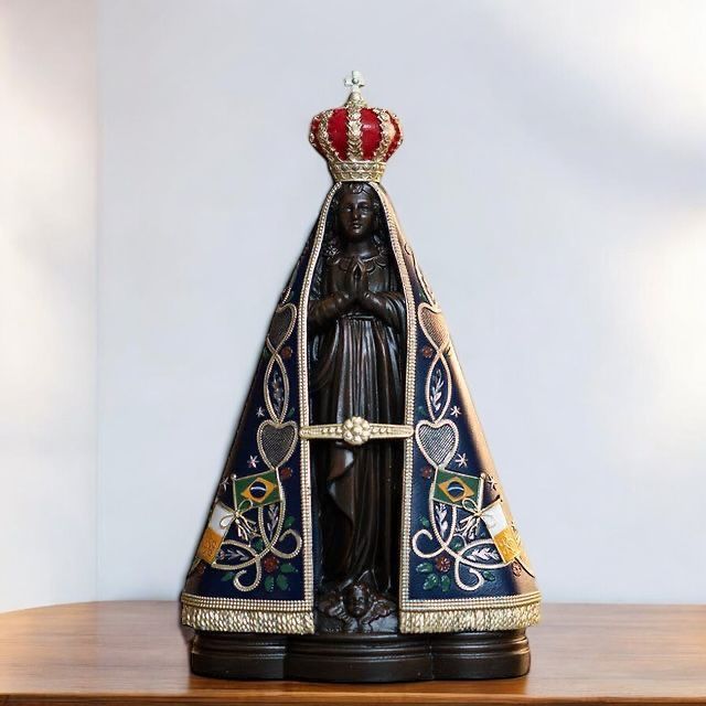 Imagem Nossa senhora Aparecida Tradicional Original Miniatura 15cm