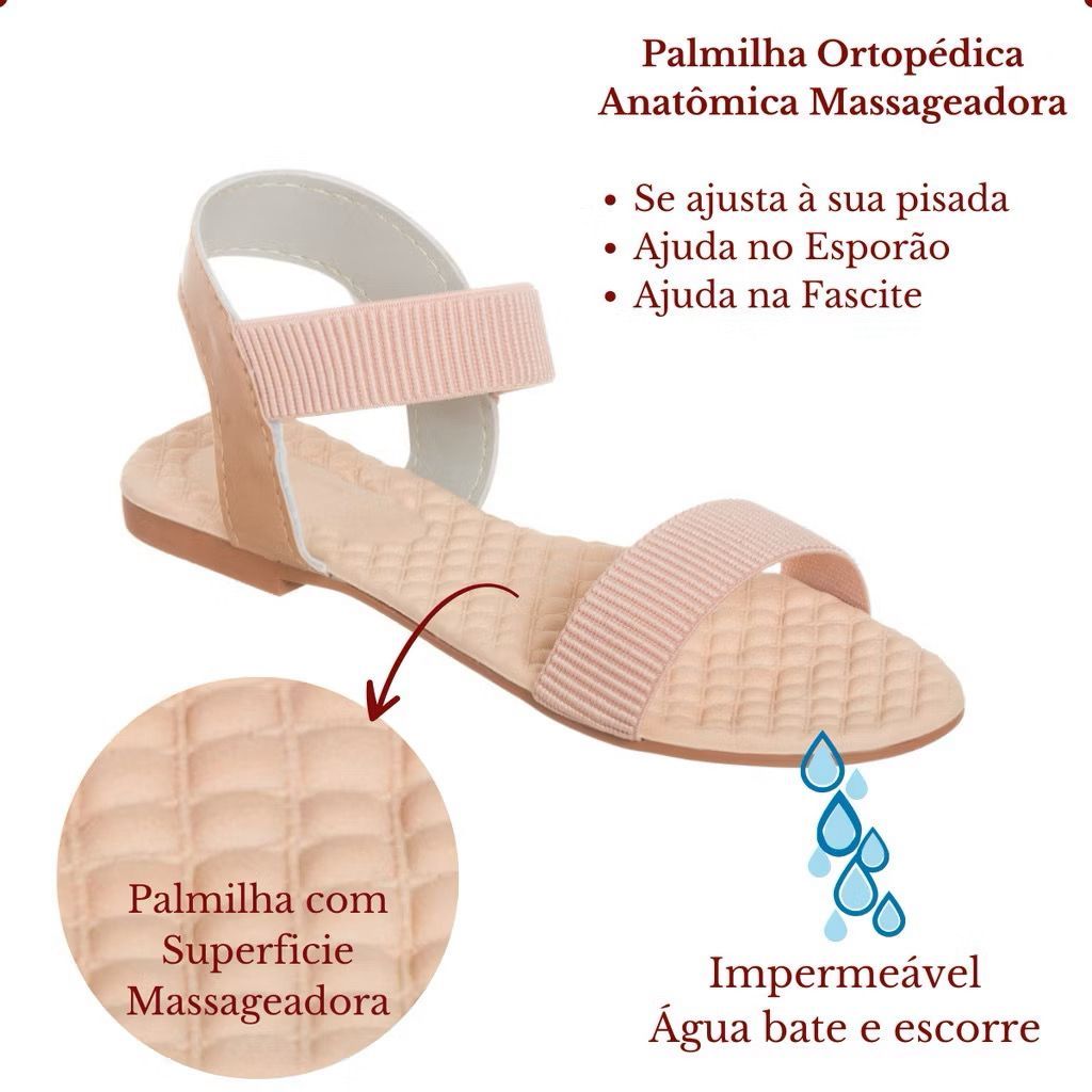 Rasteirinha Sandalia Feminina Ortopedica Conforto e Estilo! Promoçao Envio Rapido