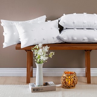 Kit Capas De Almodas ou Almofadas Cheias Retangular Poppy 60x30cm Decorativa Sala Ou Quarto 300 Fios Pompom