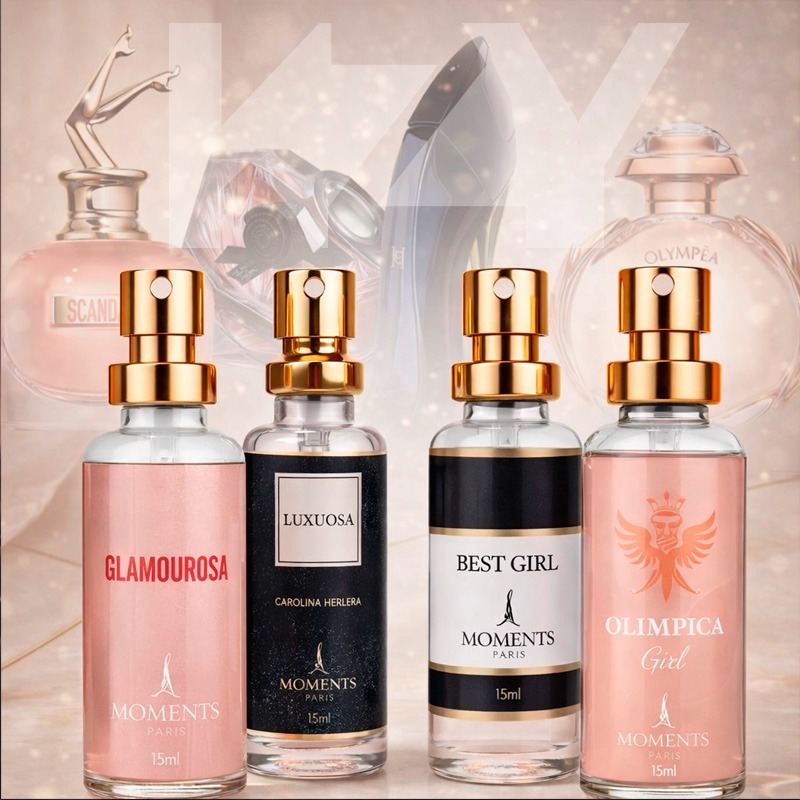 PERFUME FEMININO MOMENTES PARIS 15ML PARFUM ALTA QUALIDADE E FIXAÇÃO PERFUME DE BOLSO