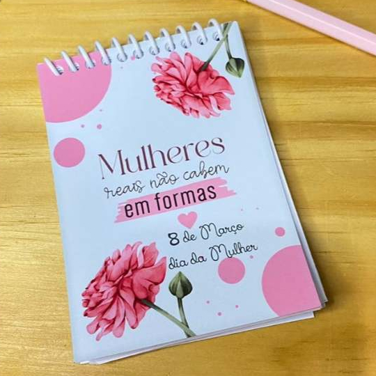 Bloquinho dia das mulheres pronta entrega em Oferta na Shopee