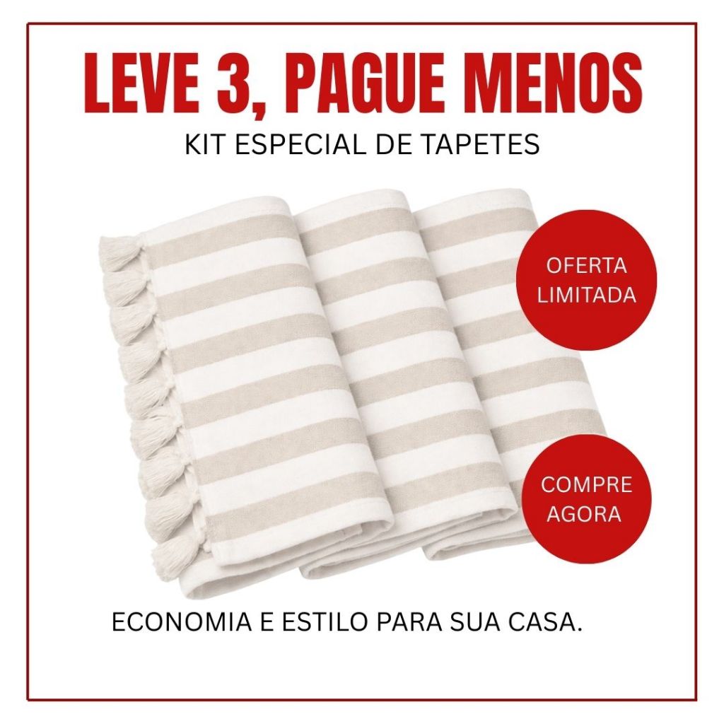 Kit 3 Tapetes Listrados 40x60 para Cozinha, Lavanderia e Corredores – Conforto, Praticidade e Estilo Aconchegante em Oferta na Shopee