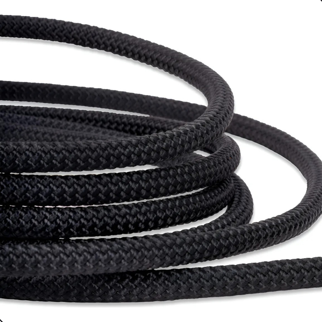 Corda Náutica Amarração Carga 8mm 20 Metros 100% Poliéster Preto