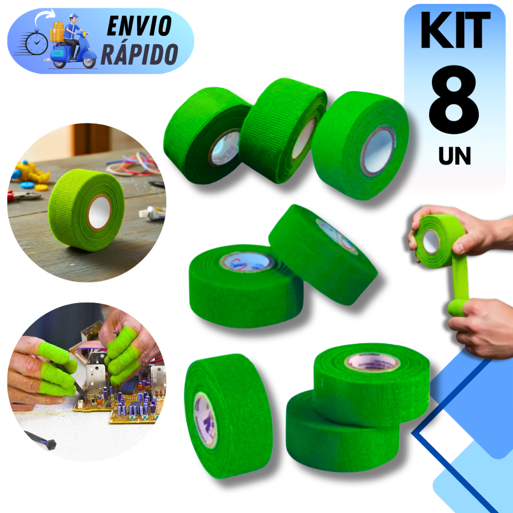 KIT 2 A 8 FITA BANTEX PROTETOR PARA CORTES DE DEDOS E MÃO PARA ANTI CORTE GASE ESPORTIVA MEDICINAL