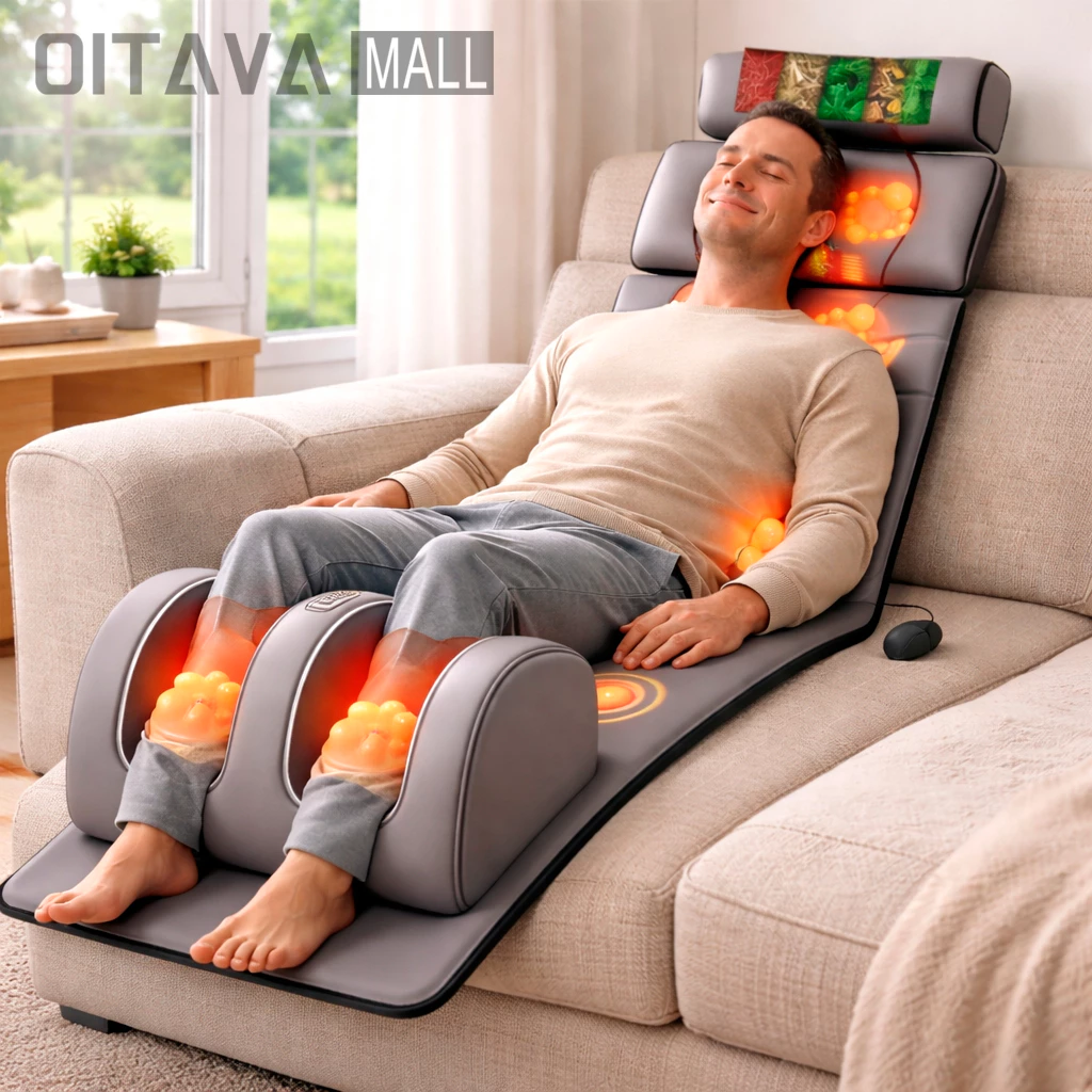 Colchão Massageador Shiatsu com Aquecimento, Airbag, Vibração e Controle Remoto — imagem 1