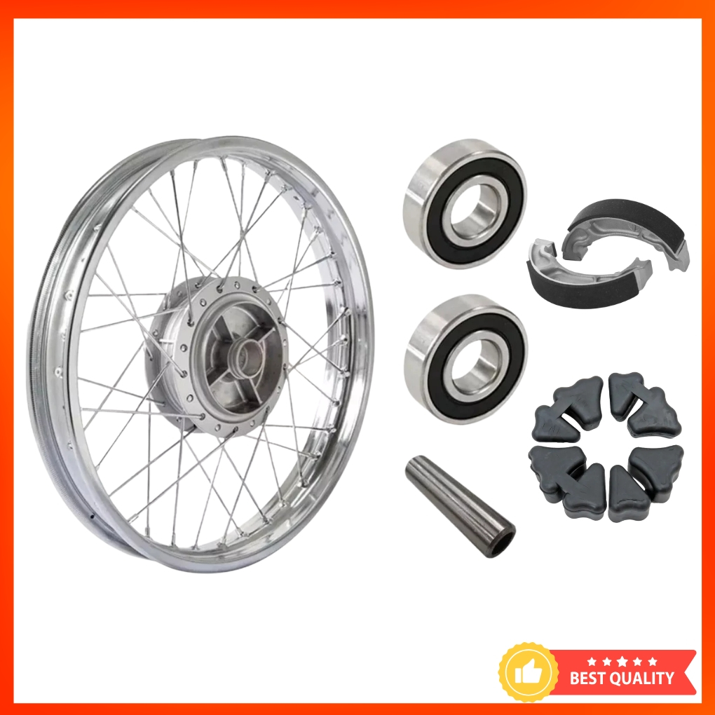 Roda Traseira Completa Raio Moto Honda Cg Titan 150 Fan 150 2004 á 2014 + Patin Lona + Rolamento + Bucha + Alinhamento