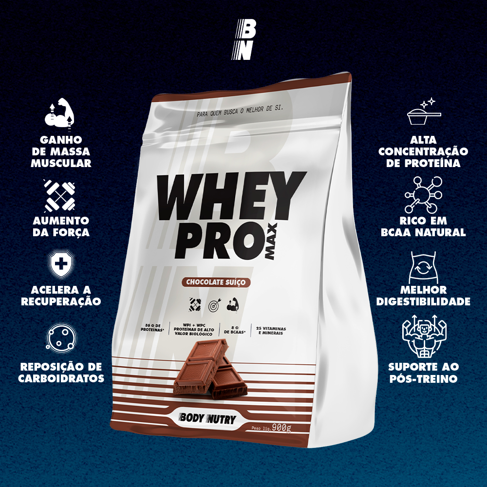 Whey Protein Isolado e Concentrado, 900g Sem Soja (Aumente a Força e Ganho de Massa) - Body Nutry · foto 2