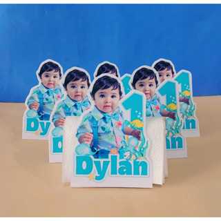 Porta guardanapo personalizado com foto | centro de mesa fundo do mar em Oferta na Shopee