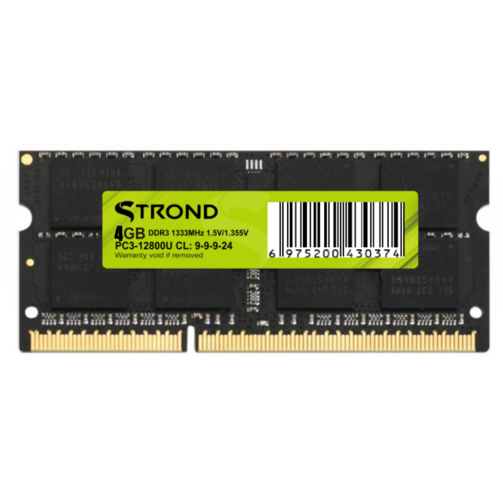 MEMORIA RAM STROND 4GB DDR3 1333 SODIMM NOTEBOOK