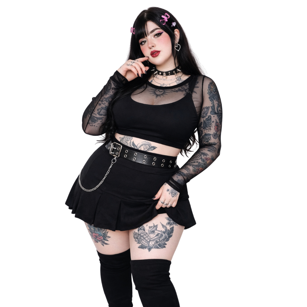 Cinto Plus size unissex punk rock ilhós duplo 1.40 CM