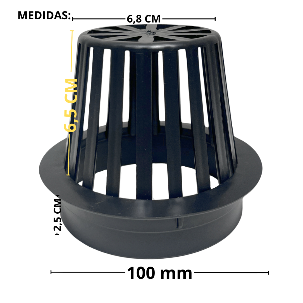 Ralo Abacaxi 100mm para Calha – Anti-Entupimento | Bloqueia Folhas e Sujeiras Telhado — imagem 2 de 2