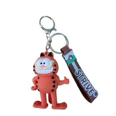 Chaveiro Coleção Chave Carro Bolsa  De Borracha 3d Garfield Coleção Chave Carro Laranja