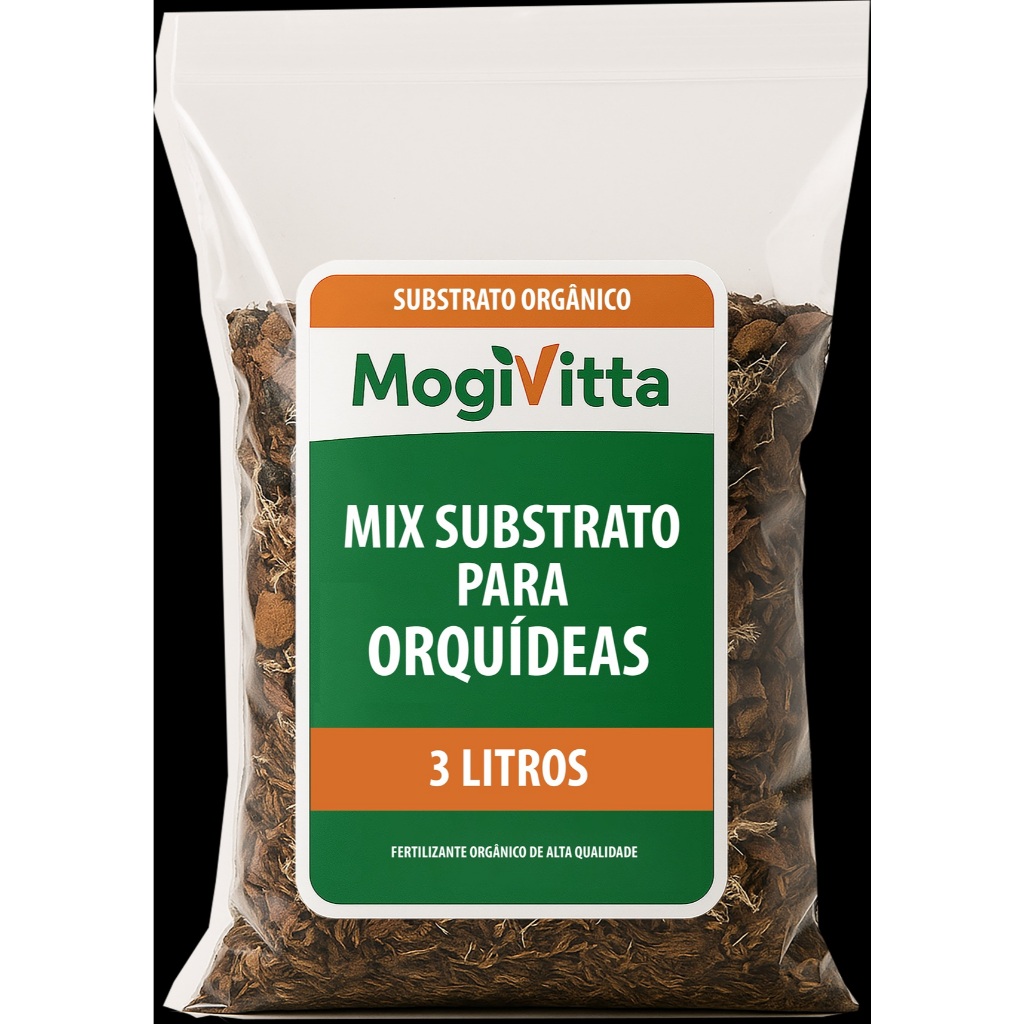 Substrato Balanceado Para Orquídeas 100% Natural -  Mix Casca de Pinus Carvão Chip de Coco  Musgo