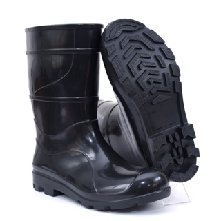 Bota Galocha Pvc Preta Resistente Cano Médio Chuva Antiderrapante Resistente Impermeável Borracha em Oferta na Shopee