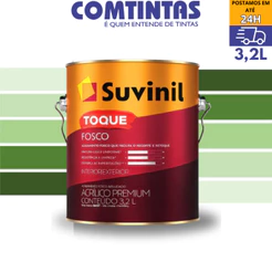 Tinta Acrílica Fosco 3,2l Tons De Verde Parede Toque Fosco Suvinil