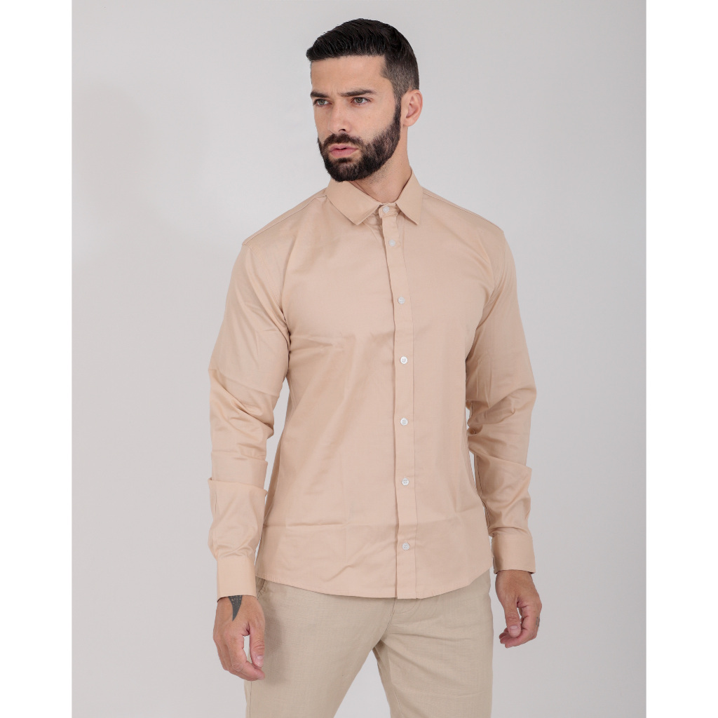 Camisa Slim Fit/Camisa Manga Longa/Camisa Social/Camisa Masculina/Roupas Masculinas