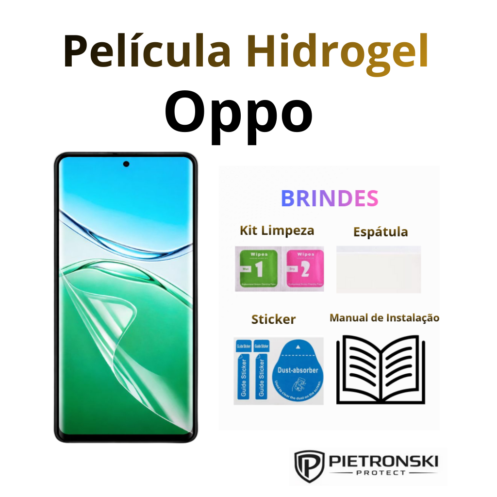 Película Hidrogel Premium HD Oppo A5 14F A40 A60 A80 12F Todos modelos... em Oferta na Shopee