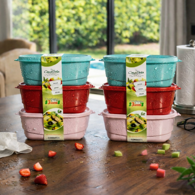 Kit Pague 3 Leve 6 Potes Herméticos – Alta Qualidade, Vedação Perfeita e Organização para Sua Cozinh em Oferta na Shopee