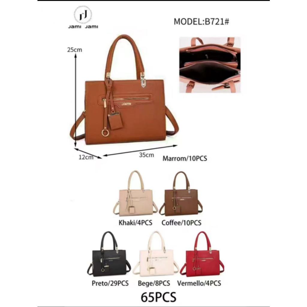 Bolsa Feminina Estruturada Média com Alça Dupla e Transversal – Elegante e Espaçosa