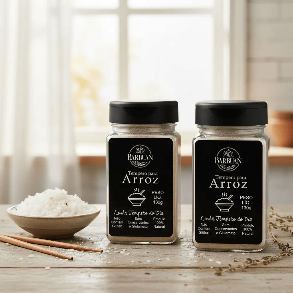 Kit 2 Temperos Naturais para Arroz 130g - Barbuan Casa de Sabores