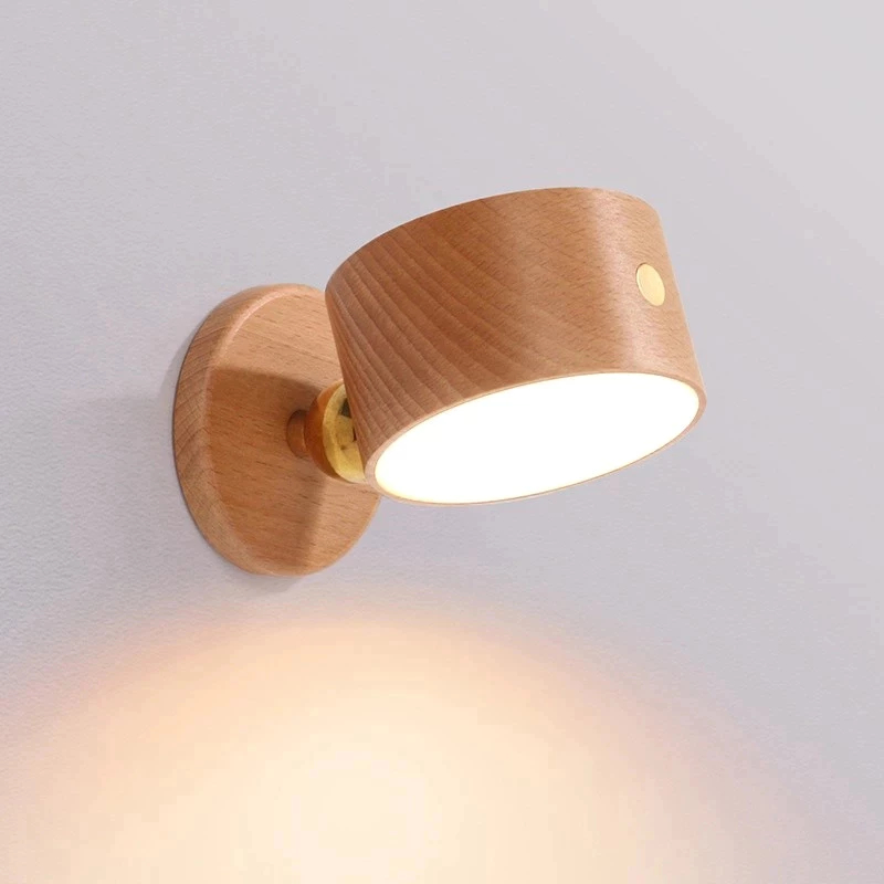 Lâmpada De Parede Sem fio Com Imã Luz de Leitura LED Moderna Alimentada por USB Cabeceira