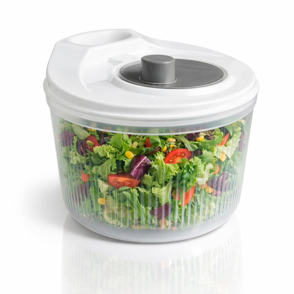 Centrífuga De Saladas Plástica Com Tampa Giratória 22cm em Oferta na Shopee