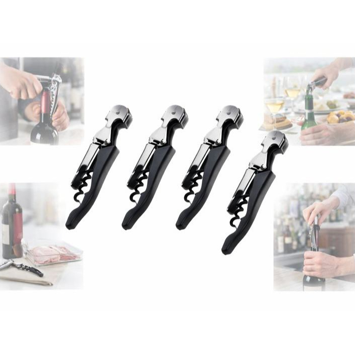 Kit 4 Abridor De Garrafa Vinho Saca Rolhas Aço Inox em Oferta na Shopee
