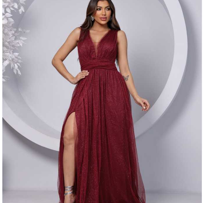 Vestido feminino longo Borboleta Para Festas, Casamentos, Madrinhas e convidadas em Oferta na Shopee