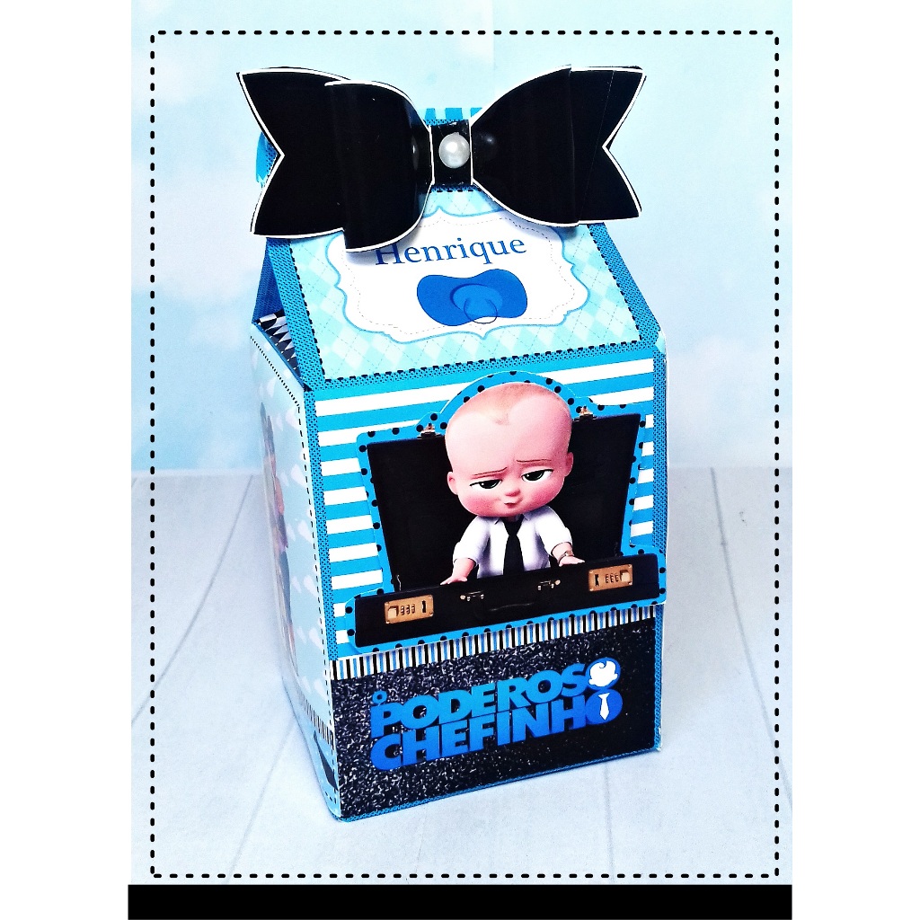 Kit Festa 20 Caixas Personalizadas Tema Poderoso Chefinho – Lembrancinhas para Festa