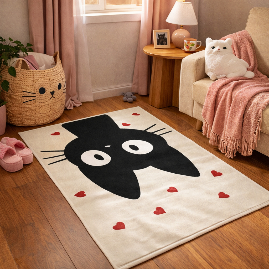 Tapete de Sala 118x70cm Antiderrapante para Decoração de Sala Quarto e Diversos Ambientes