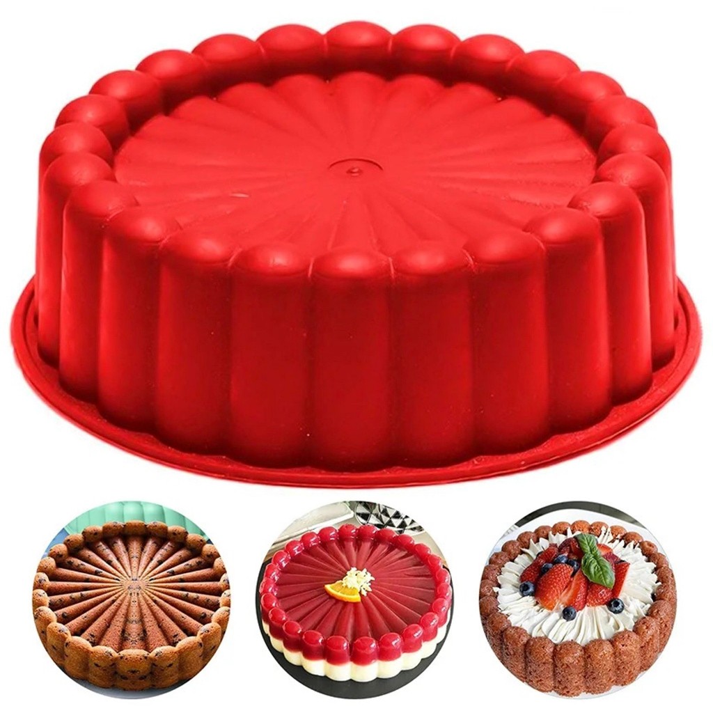 Forma Assadeira de Bolo Para Air Fryer Forno Silicone Antiaderente Para Bolo Pudim Torta Livre BPA em Oferta na Shopee