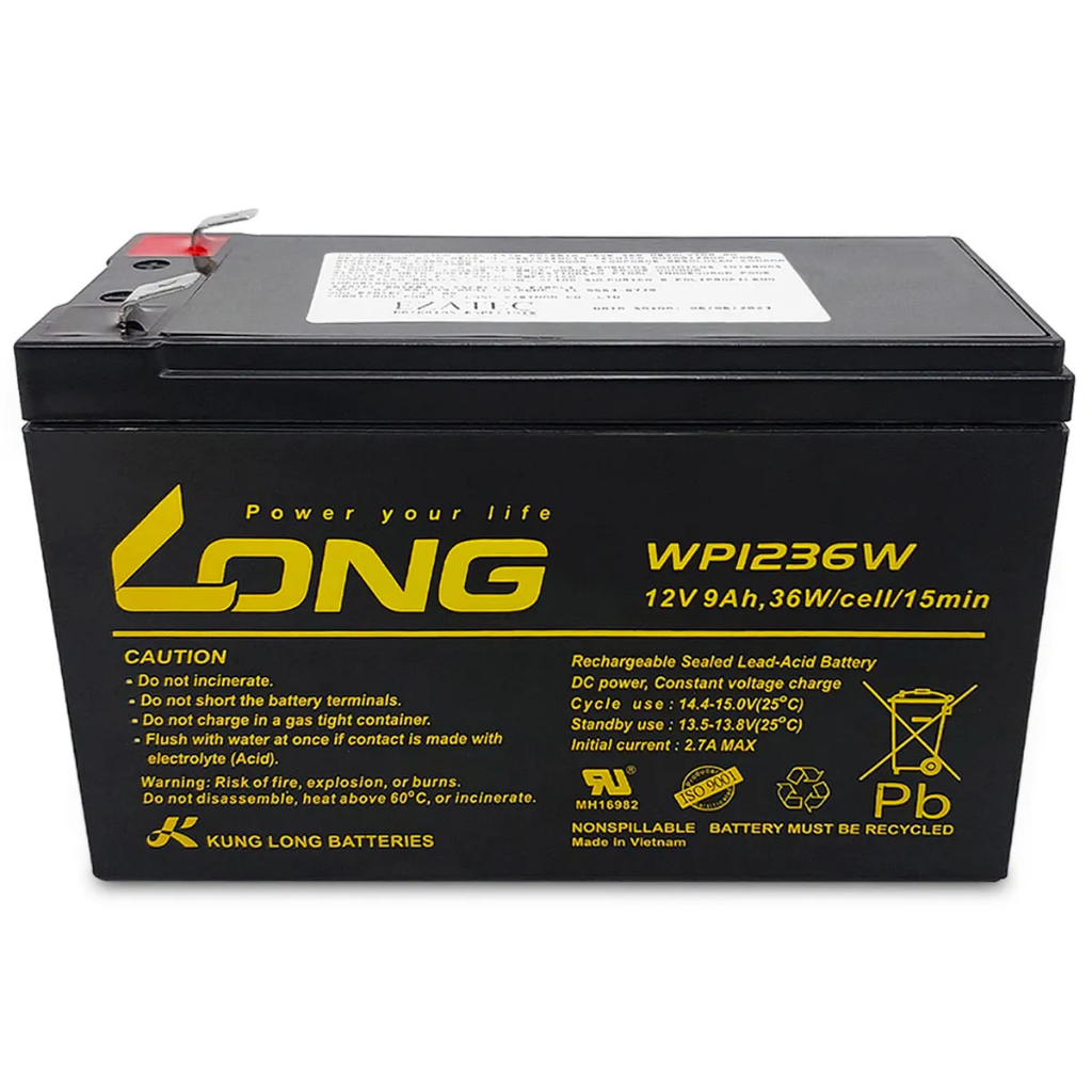 Bateria Long 9Ah / 12V – Para Nobreak, Alarmes, Balanças, Portão Eletrônico, Câmeras