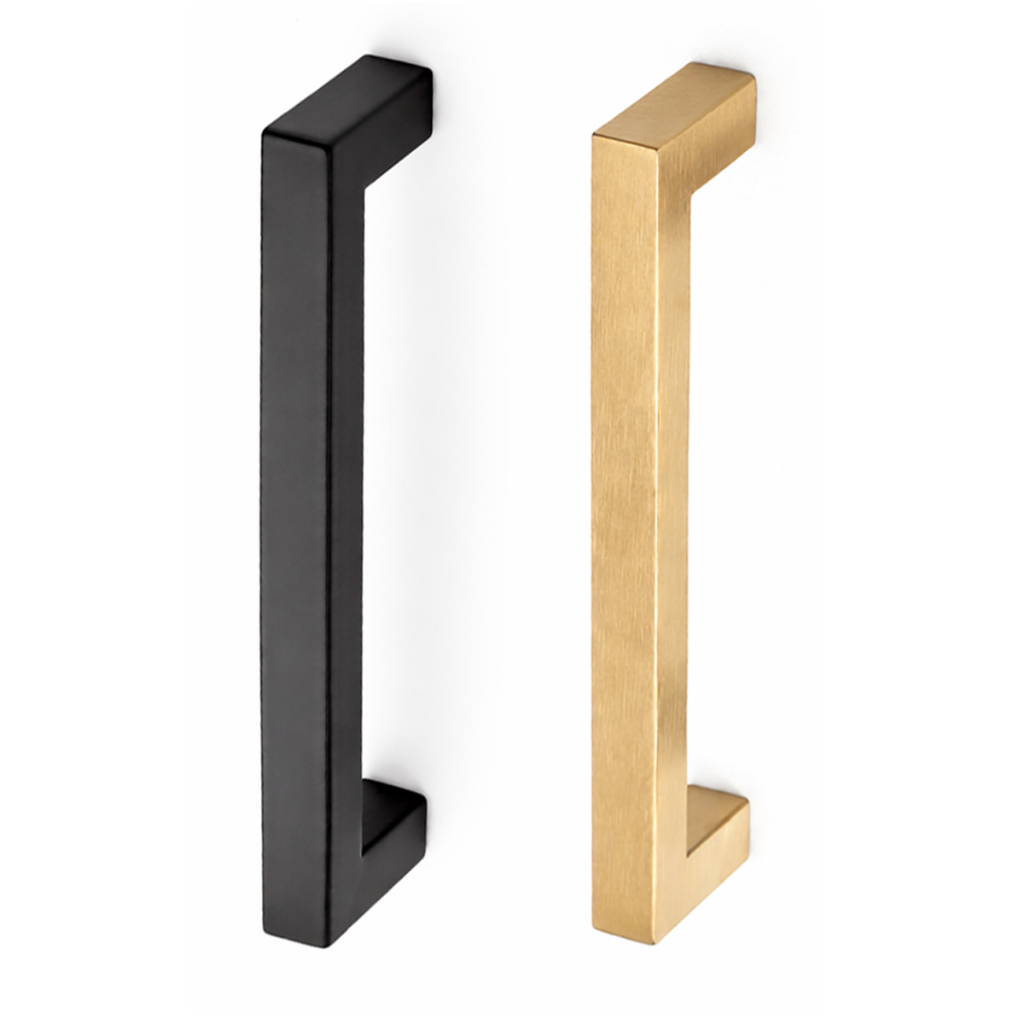 Puxador de Gaveta Móveis Armário Quadrado Dourado ou Preto Fosco Aço Inox em Oferta na Shopee