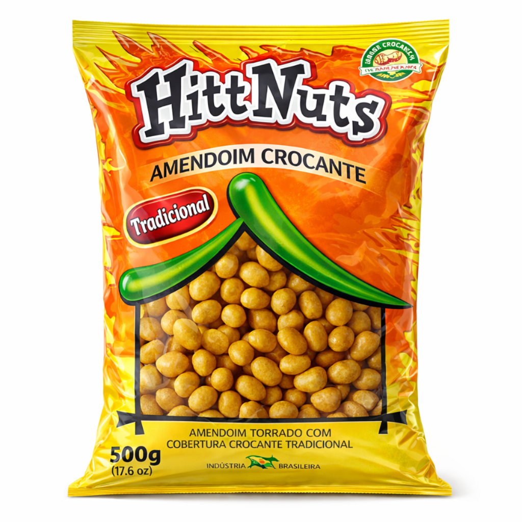 Amendoim Natural Torrado Crocante 500g Hitt Nuts em Oferta na Shopee